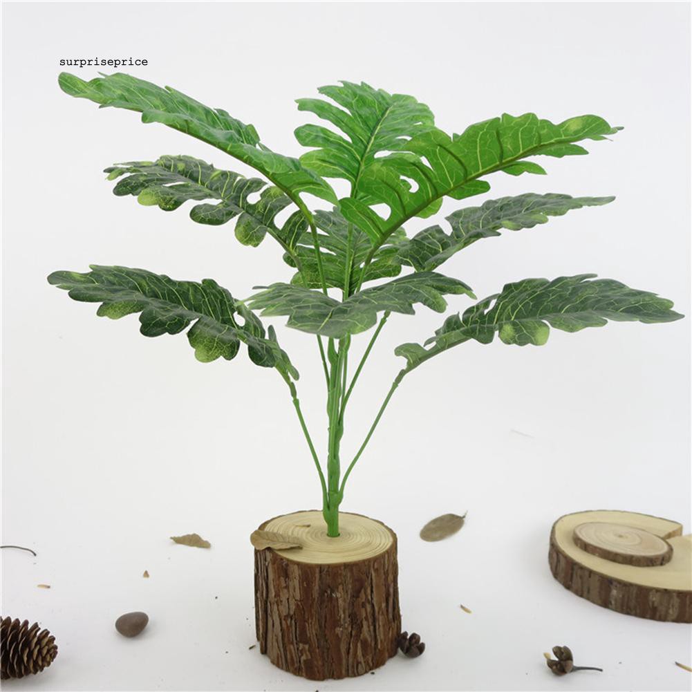 Bó 9 lá bông cúc Senecio Cineraria nhân tạo dùng trang trí 42cm