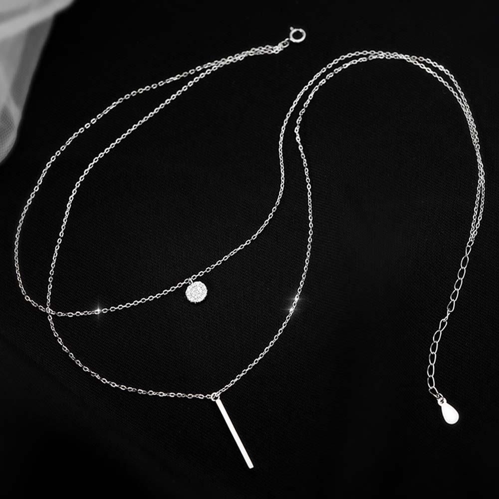 JARRED Vòng cổ Hai Lớp Họa Tiết Hình Học Đơn Giản Thời Trang Cho Nữ