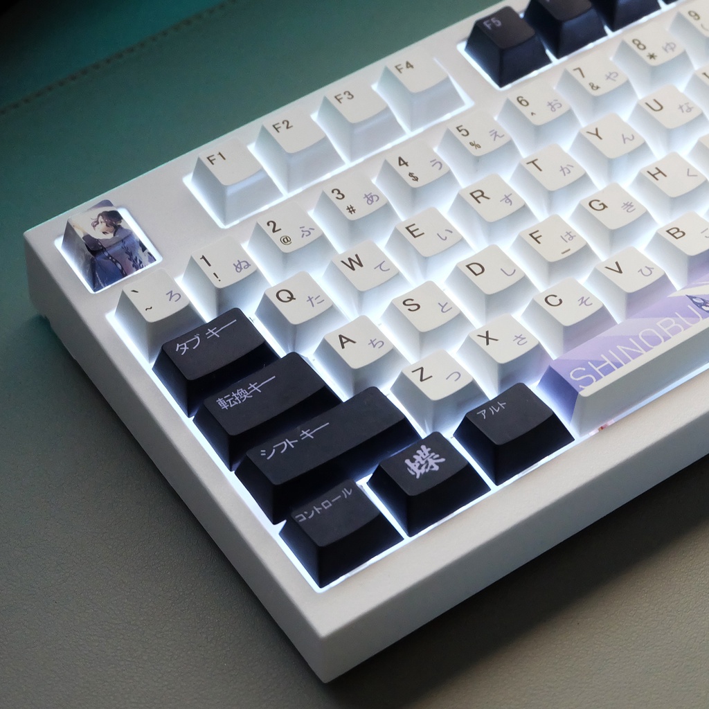 137 Nắp phím họa tiết bướm profile Cherry bằng PBT in nhiệt bố cục ANSI cho bàn phím cơ chơi game Cherry MX Switch