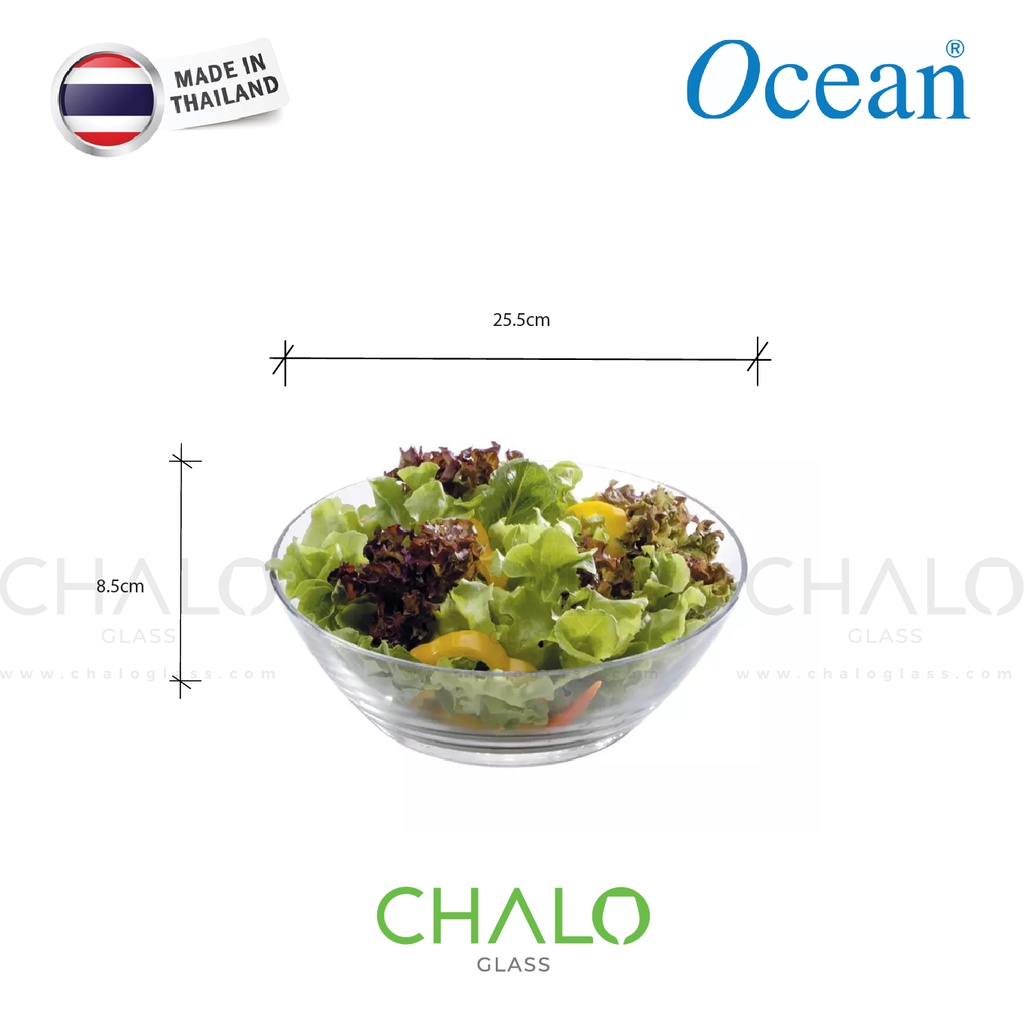 Tô thuỷ tinh Ocean Sonoma Salad – 25cm – 1825