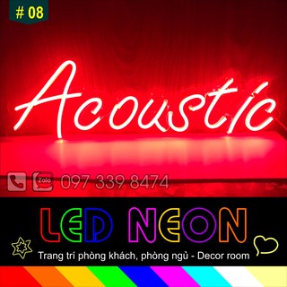 Đèn Led Neon trang trí - Mẫu chữ Acoustic
