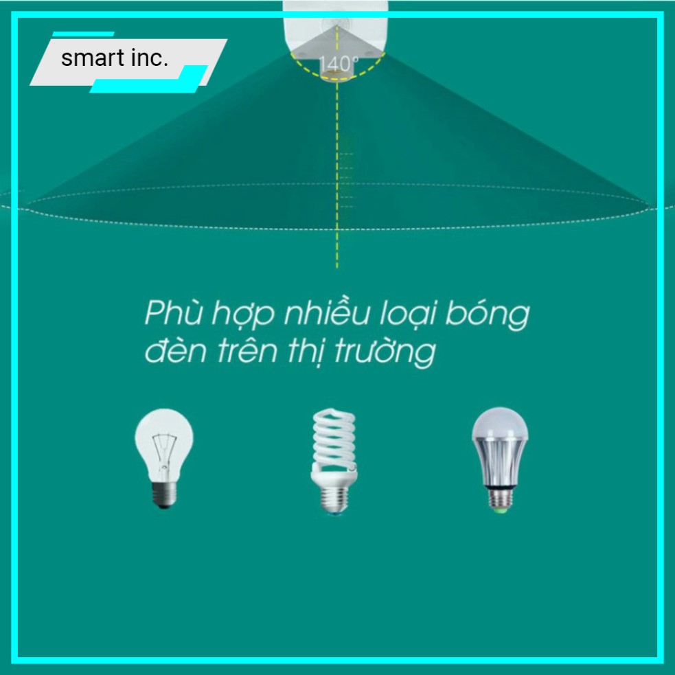 Đuôi Đèn Cảm Biến Hồng Ngoại Tự Động Sáng Chuôi Đèn Cảm Ứng Treo Ngoài Trời Đui Đèn Cảm Ứng Chuyển Động E27 Smart Home