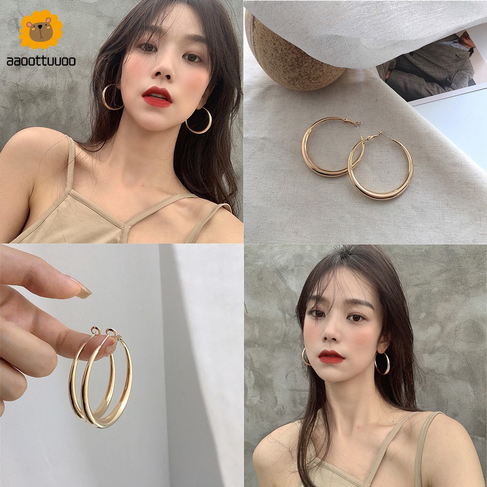 Bông Tai Khoen Tròn Thời Trang Hàn Quốc Cho Nữ