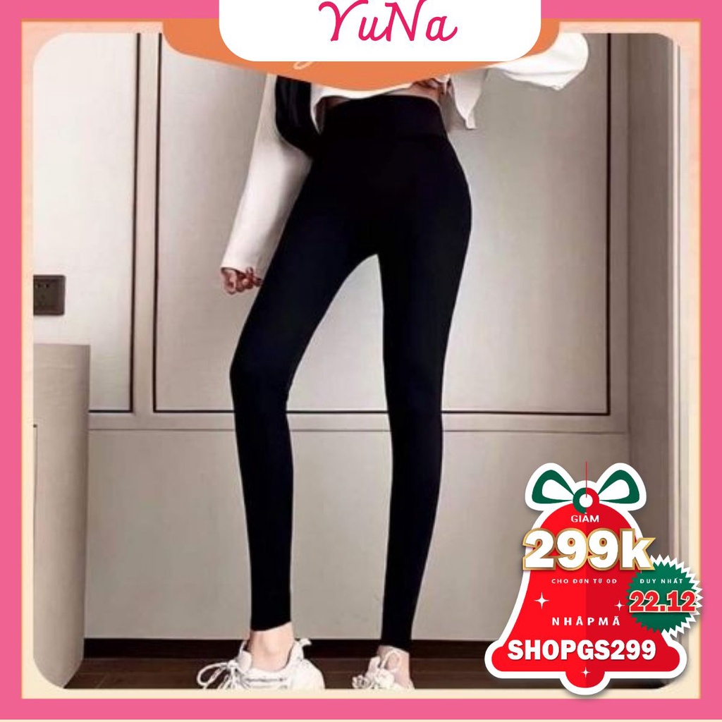 Quần legging nữ dáng dài cạp cao chống xoắn, phụ kiện thời trang nữ MAIKA