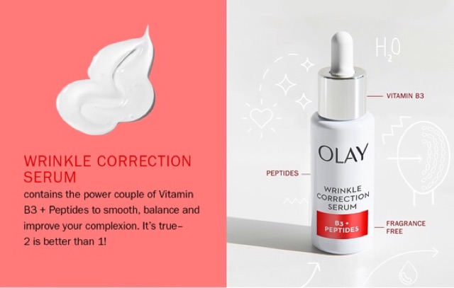 [HotNew]Tinh chất chống nhăn da Olay Wrinkle Corection B3 Peptides Hàng Mỹ