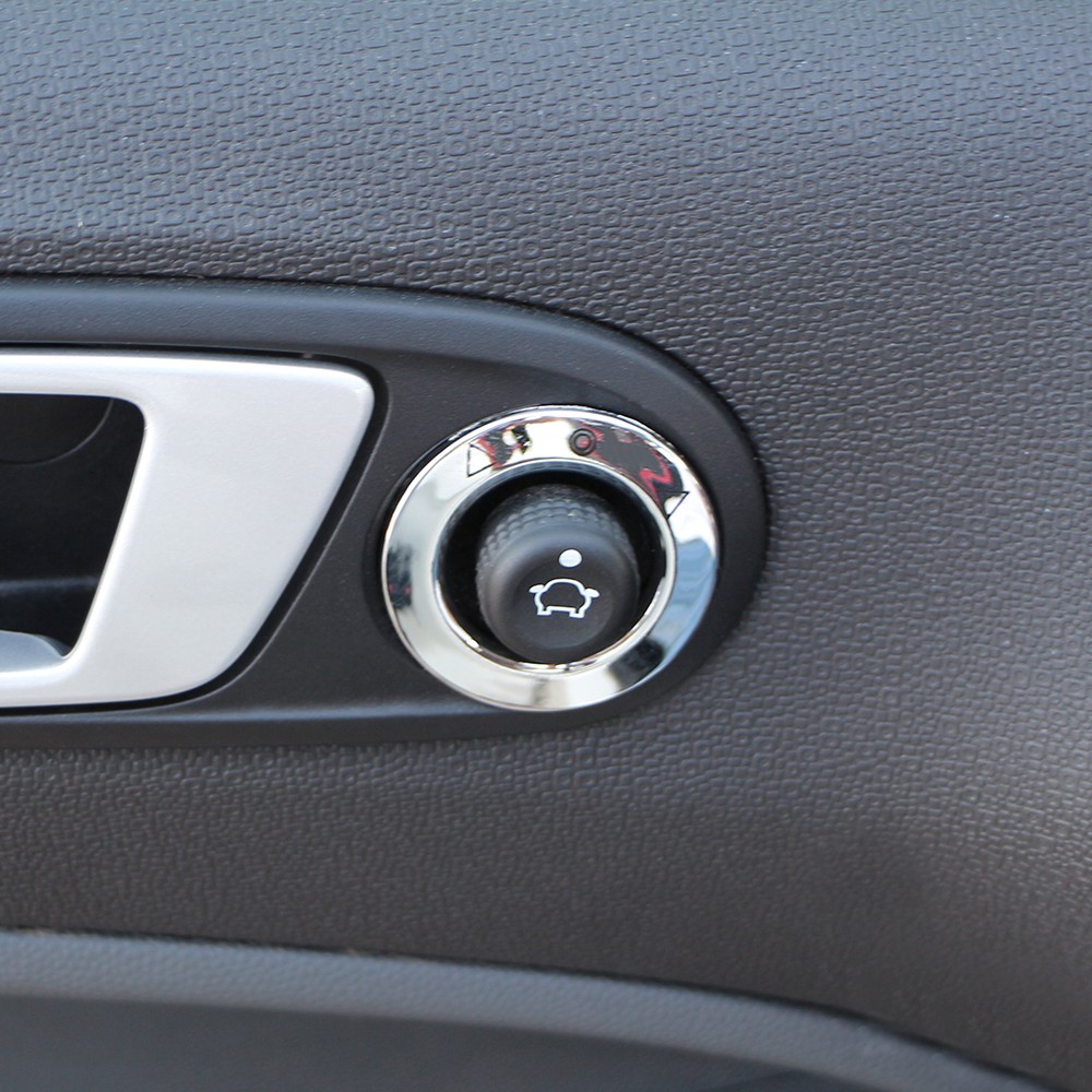 Miếng chrome dán núm điều chỉnh chiếu hậu bên trong cho Ford Ecosport 2013-2017