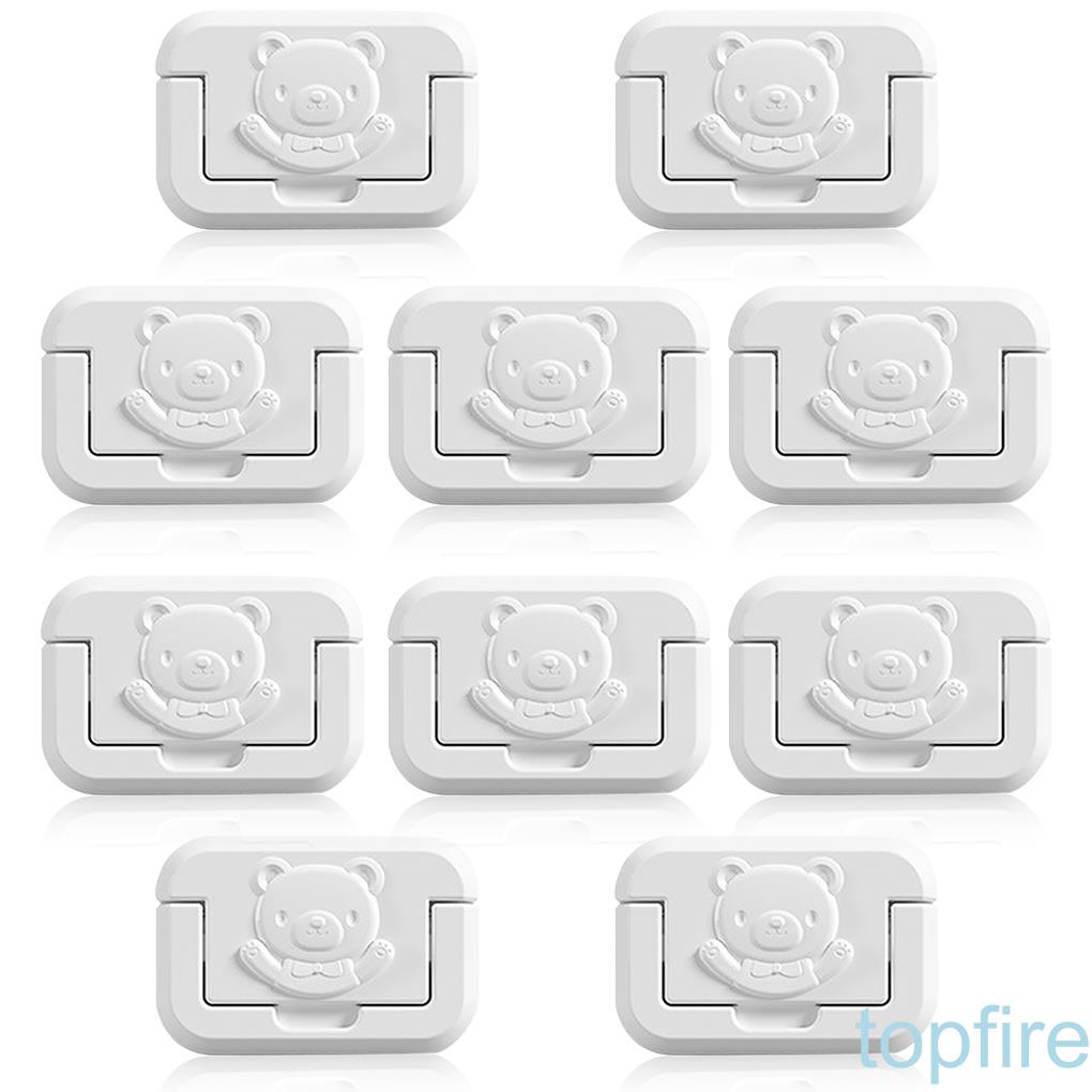Set 10 Miếng Dán Ổ Cắm Điện Hình Hoạt Hình Đáng Yêu Bảo Vệ An Toàn Cho Bé