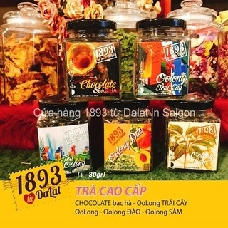 Trà Olong thương hiệu 1893 Đà Lạt thủy tinh cao cấp 80gram, trà ngon uống mỗi ngày