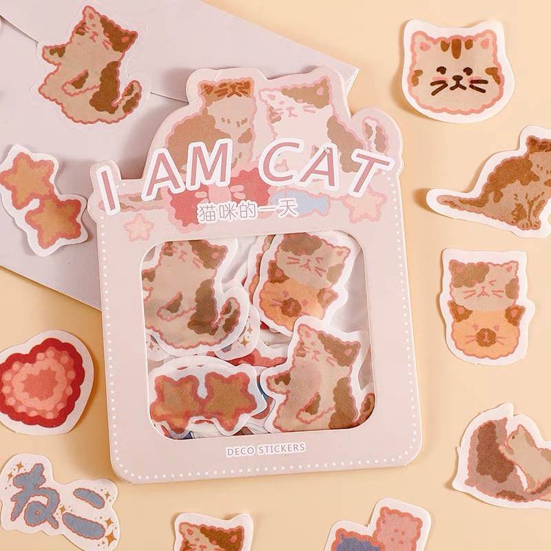 Sticker Cắt Sẵn Đóng Gói Set 30 40 Miếng Deco Sticker, Phi Hành Gia | ST058