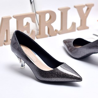 Giày gót trong đế thấp Merly 1229