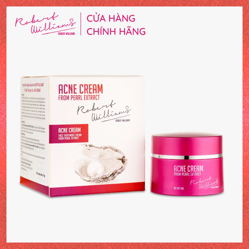 Kem dưỡng sáng giảm mụn mờ thâm Ngọc trai 30g ROBERT WILLIAMS Acne Cream | BigBuy360 - bigbuy360.vn