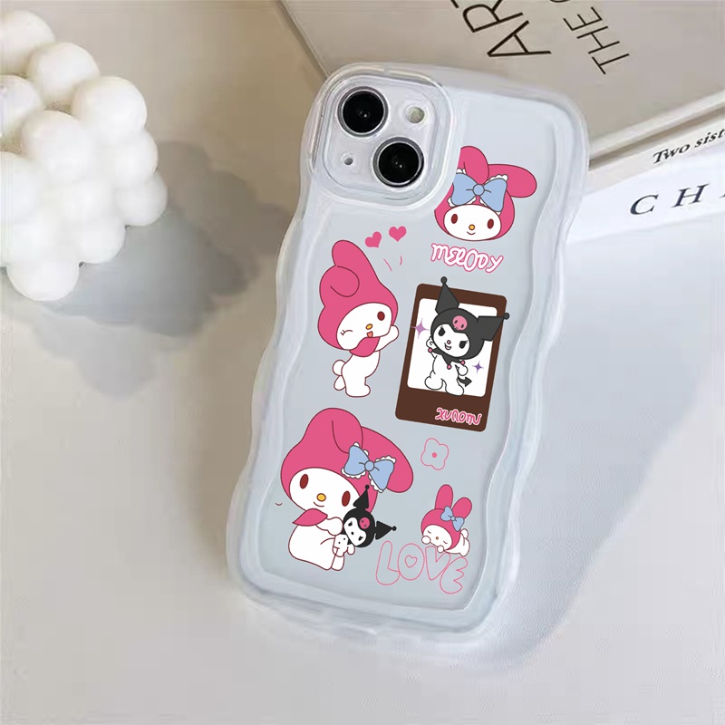 Suntaiho Ốp lưng iphone  Ốp điện thoại  TPU mềm hình Kuromi Melody thích hợp cho iPhone 11 12 13 pro Max XS X XR XS Max 7