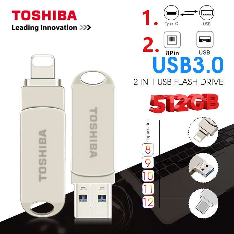 USB TOSHIBA vỏ kim loại dung lượng 512Gb chất lượng cao