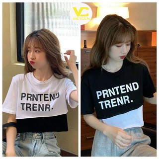 Áo croptop Trenr, set áo thun croptop 2 món kèm áo trong - VIETCEN