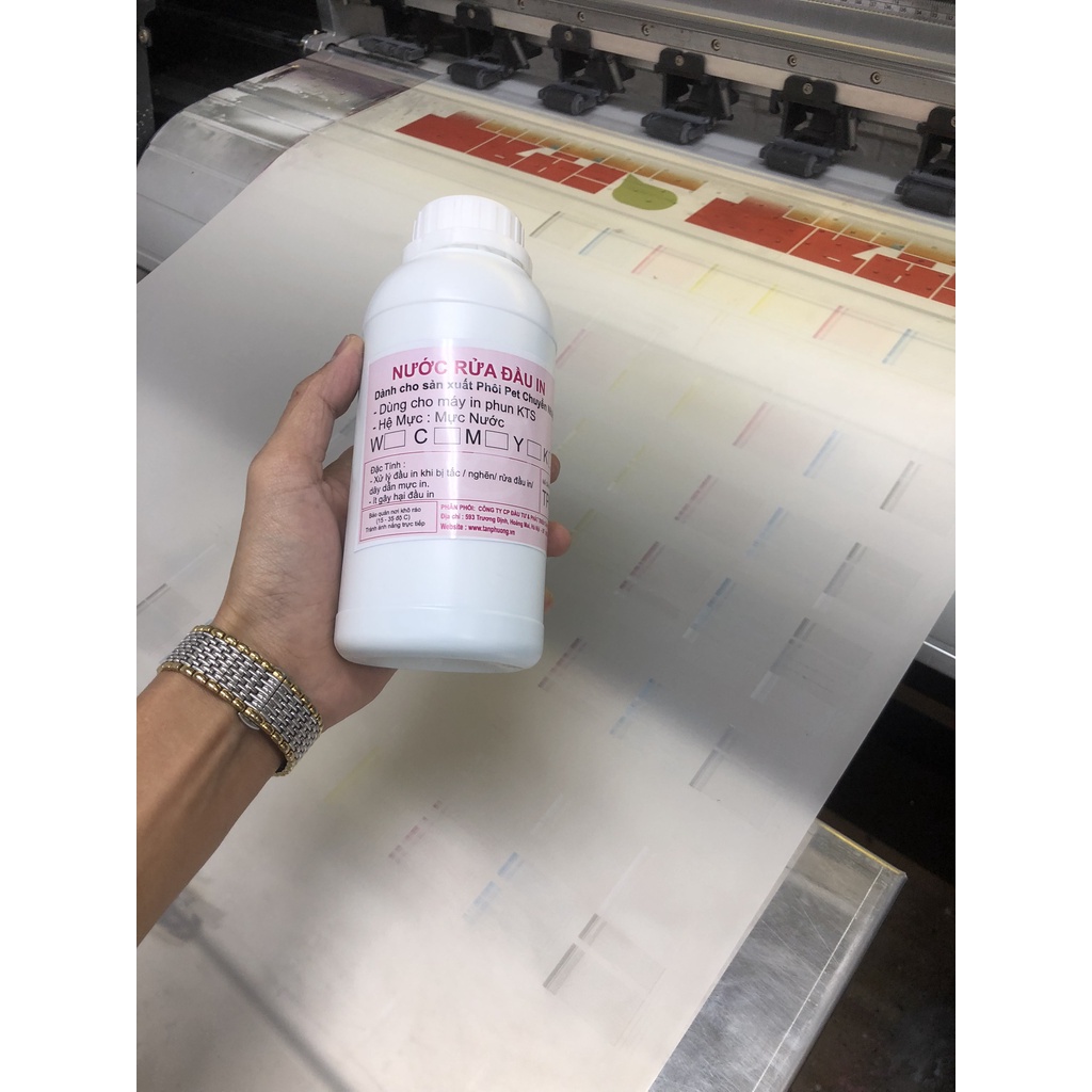 💍 NƯỚC RỬA ĐẦU IN,  ngâm đầu in phun màu xanh 100ml cho máy in Epson 4720,I3200,5113,...,