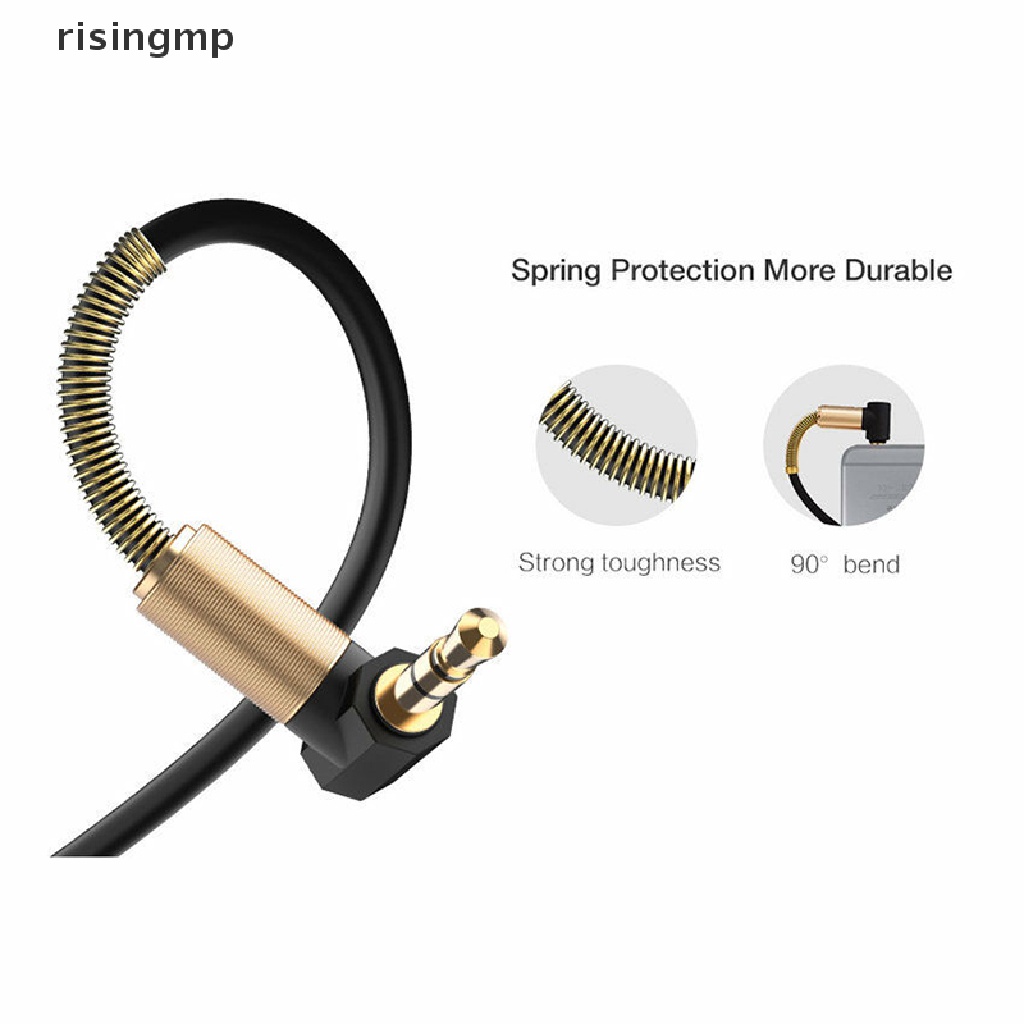 Dây Cáp Âm Thanh Chuyển Đổi Từ Giắc Cắm 3.5mm Sang Cổng Cắm Aux Chữ L Cho Tai Nghe Xe Hơi ♨Trên đó