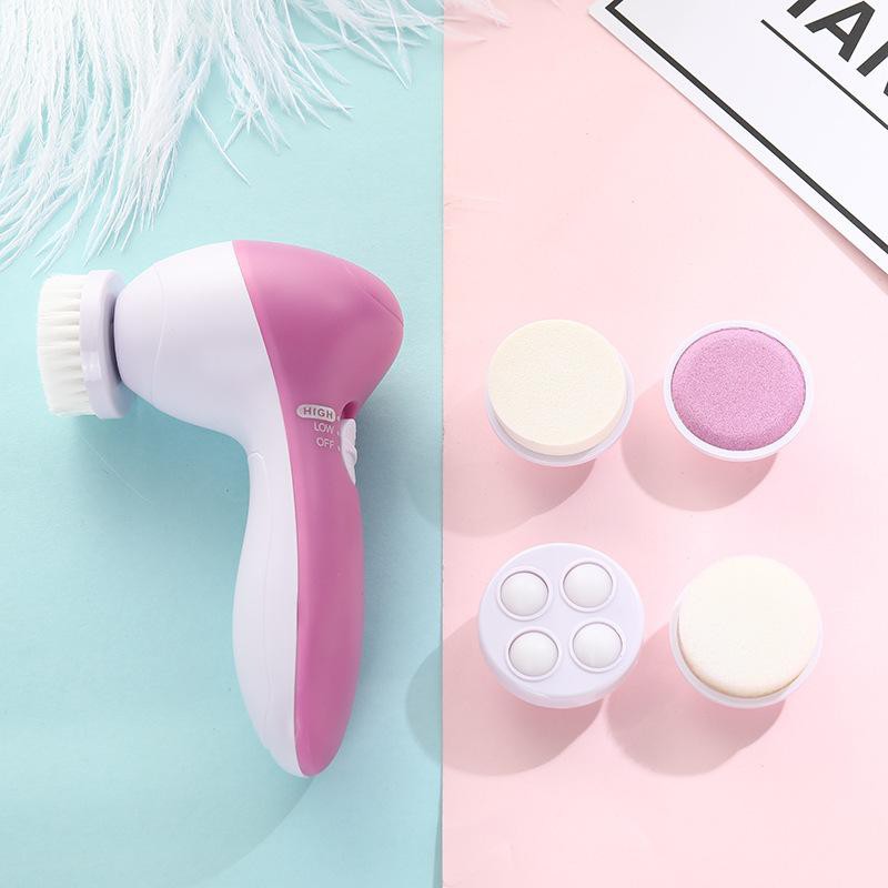 May rua mat tot, Máy massage mặt đa năng, 5 in 1, thiết kế thông minh, cho làn da khỏe đẹp - FREESHIP - MUA 2 GIẢM 50%