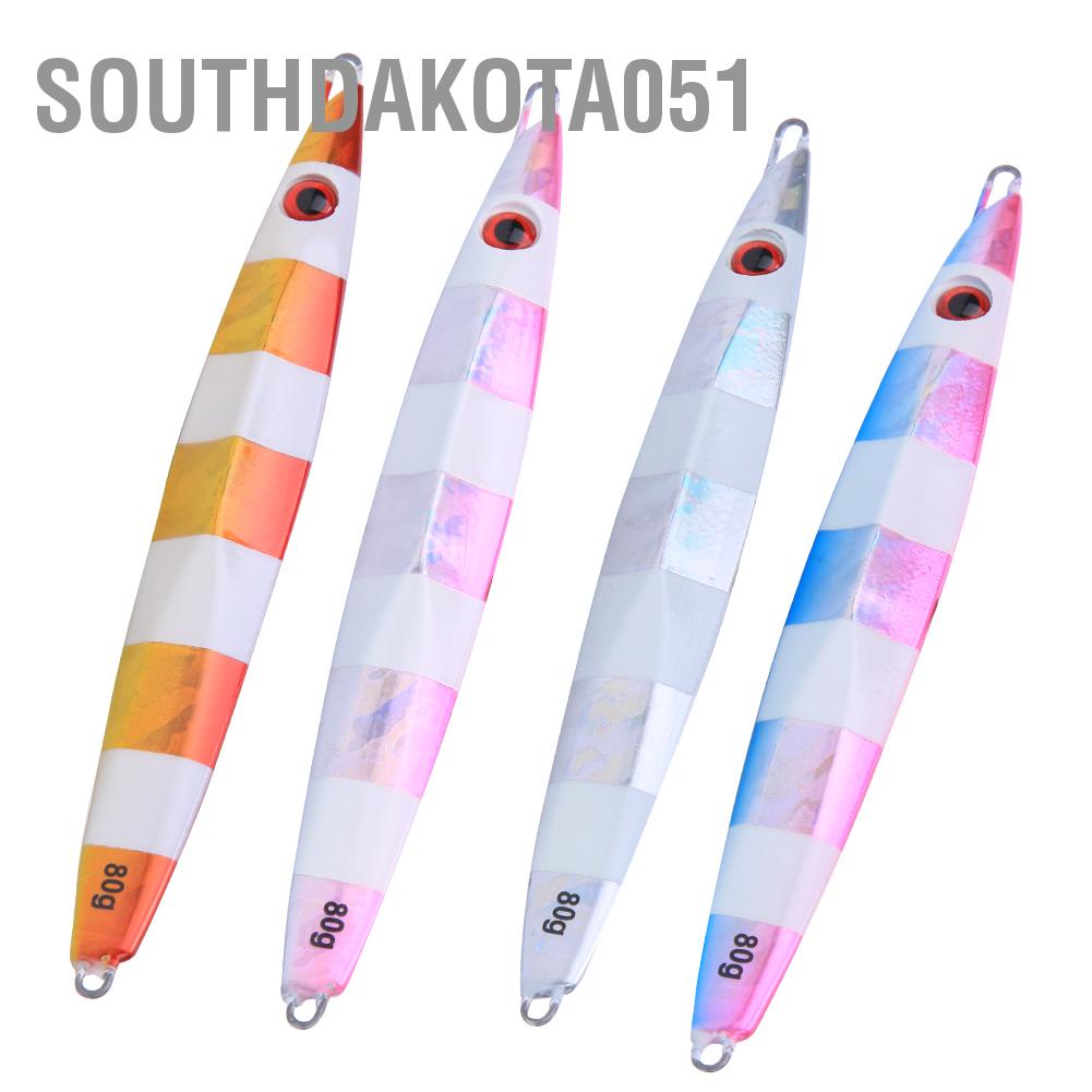 Southdakota051 80g Jigging Quick Sinking Noctilucence Fish Lure Bait Saltwater Fishing Tool