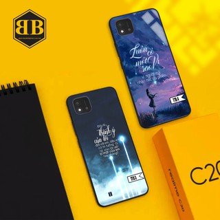 Ốp lưng kính cường lực Realme C20 hình tâm trạng buồn