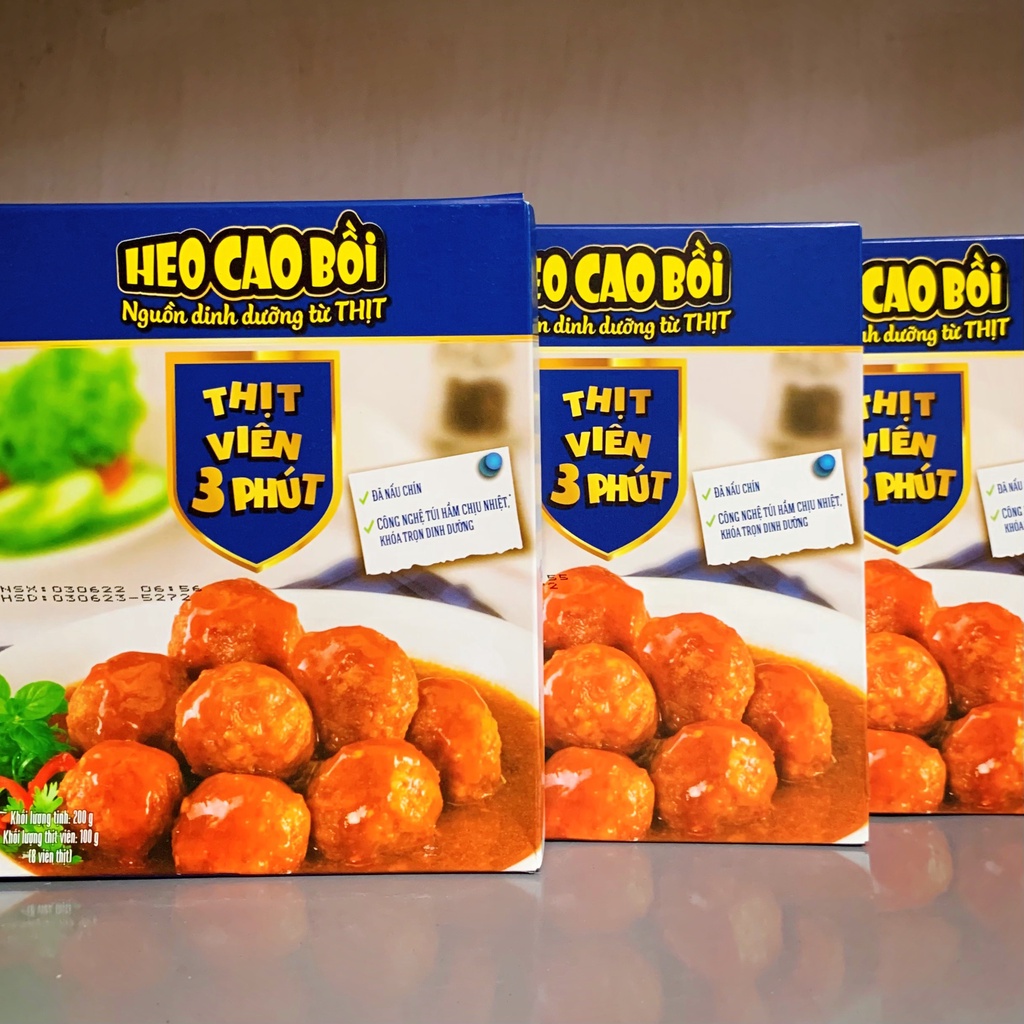 Thịt Viên Ăn Liền Heo Cao Bồi Mấn 3 Phút Hộp 200g
