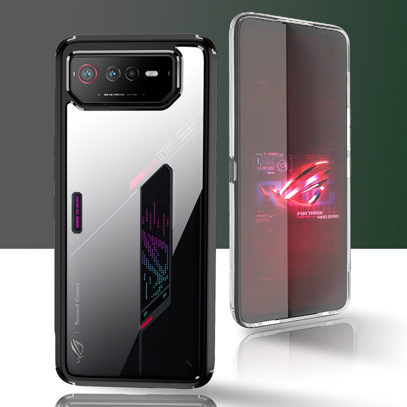 Ốp Điện Thoại Acrylic Cứng Viền TPU Dẻo Trong Suốt Siêu Mỏng Chống Sốc Cho ASUS ROG Phone 6