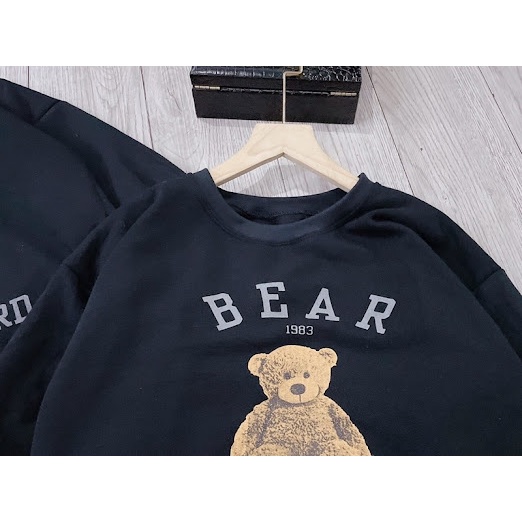 Áo Nỉ Cánh Dơi Gấu Nâu Dáng Rộng In Hình Dài Tay Phong Cách Hàn Quốc | BigBuy360 - bigbuy360.vn