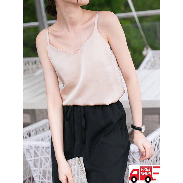 Áo 2 dây đũi tằm trơn nopi shop | BigBuy360 - bigbuy360.vn