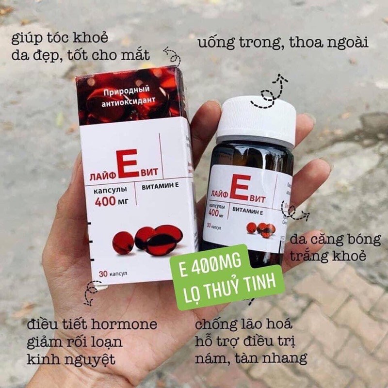 Vitamin E đỏ của Nga 270 400mg Mirrolla | BigBuy360 - bigbuy360.vn