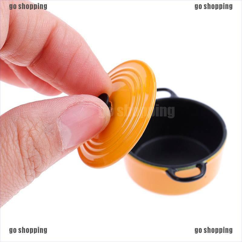 {go shopping}34*17mm 1:12 dollhouse miniature kitchen cooking ware pot boiler pan toy