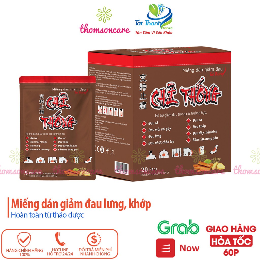 Cao dán Chỉ Thống giảm đau cơ bắp khi vận động nhiều, đau lưng cổ vai gáy ở người làm việc văn phòng