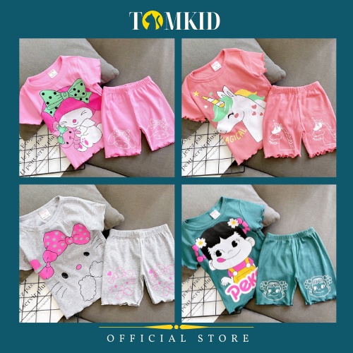 Đồ bộ cho bé gái set đồ bé gái chất cotton gân chính phẩm loại 1 dày dặn không nhão vải 8-23kg Tomkids