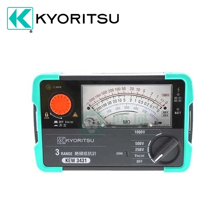 Máy đo điện trở cách điện KYORITSU 3431 (1000V/2GΩ, đo điện áp AC/ DC)