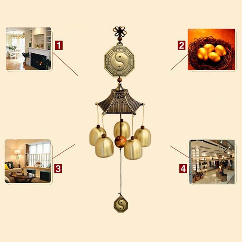 Chuông gió đồng thiết kế kiểu phong thủy | BigBuy360 - bigbuy360.vn
