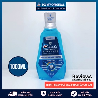 Nước súc miệng Crest 3D White Pro-Health Advanced with Extra Deep Clean Dung Tích 1L Làm Sạch Sâu Và Chống Vi Khuẩn