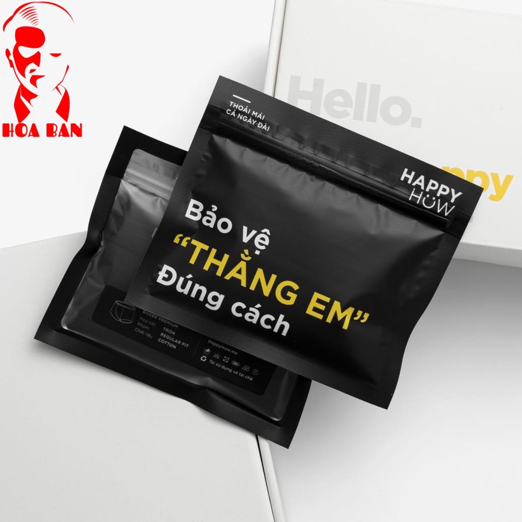 Quần lót nam boxer AMIDE cao cấp dệt sợi tự nhiên kháng khuẩn, khử mùi, thoáng khí - HAPPYHOW