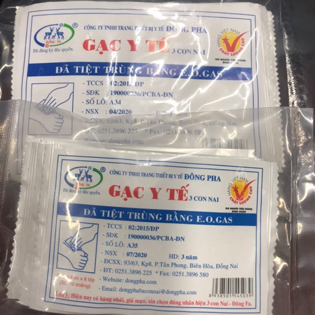 Gạc y tế tiệt trùng Đông Pha