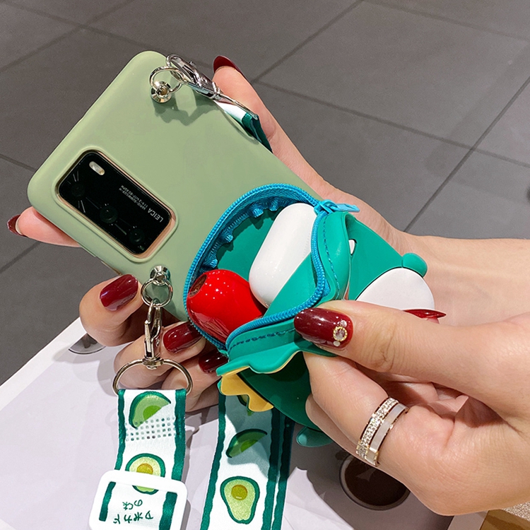 Casing Xiaomi Redmi 8A 7A 6A 5A 4A 8 7 S2 5 5+ Note 10 8 7 6 5 Pro 5A Dinosaur Avocado Coin Purse Sling Soft Phone Case