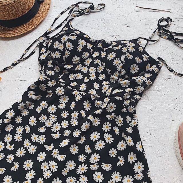 Đầm hoa cúc 2 dây  DBDH7755