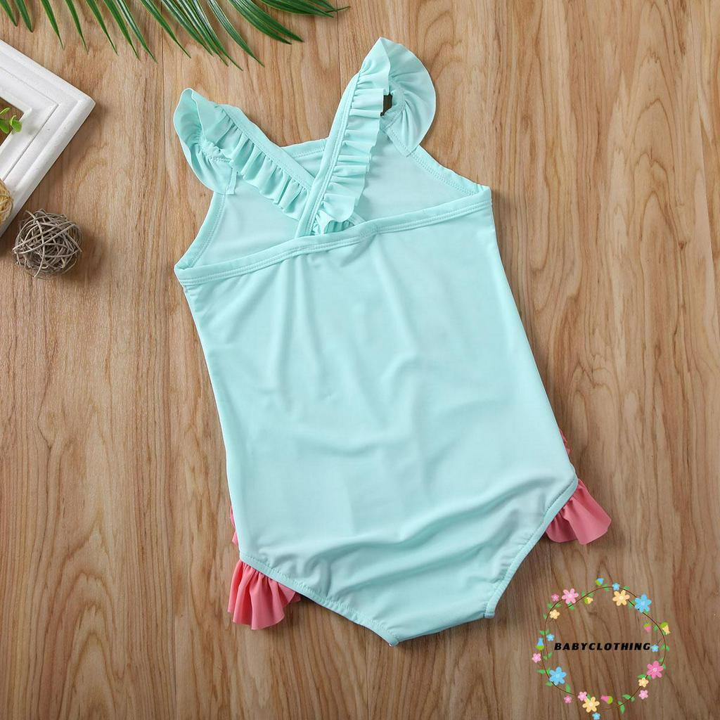 Đồ Bơi Một Mảnh In Hình Chim Hồng Hạc Dễ Thương Cho Bé Gái