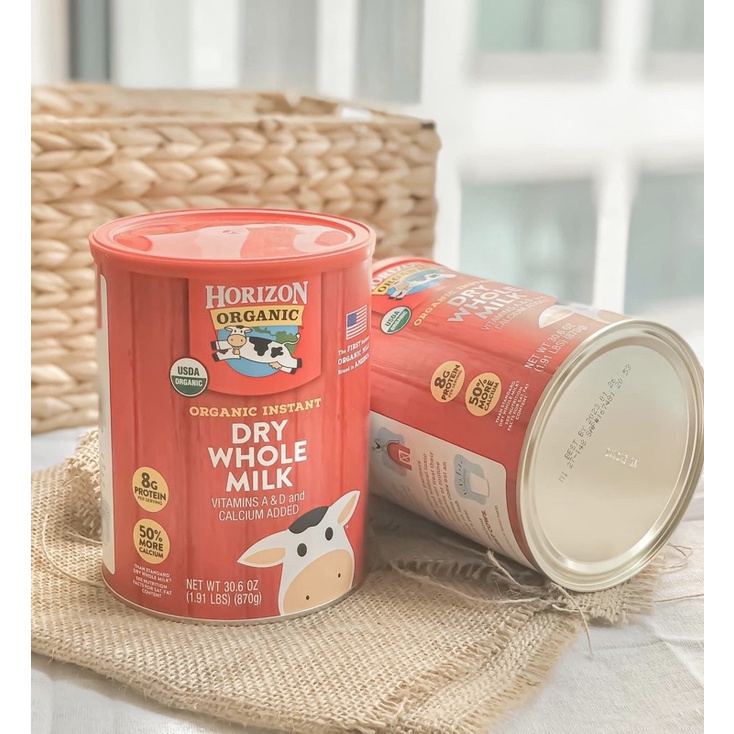 ( DATE 21/12/2022) Sữa Horizon Organic Dry Whole Milk - Sữa tươi dạng bột hữu cơ Organic Horizon 870