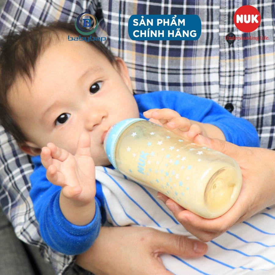 Bình Sữa NUK Premium Choice+ Nhựa PPSU 150ml/300ml Cao Cấp Siêu Bền, Chống Xước