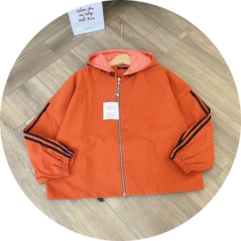 Áo khoác da lộn phối sọc bigsize hình thật