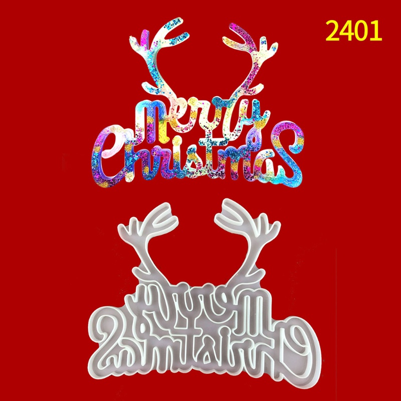 Khuôn Silicone Hình Đầu Hươu Dùng Trang Trí Giáng Sinh Diy