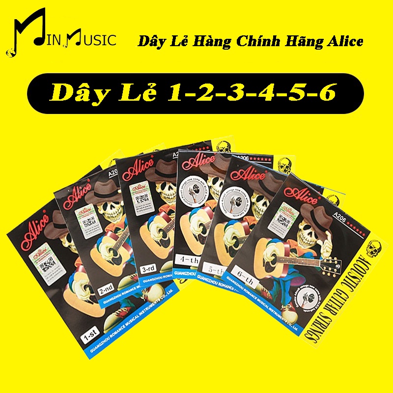 Dây lẻ đàn guitar acoustic dây số 1-2-3-4-5-6 I Hàng thương hiệu loại tốt