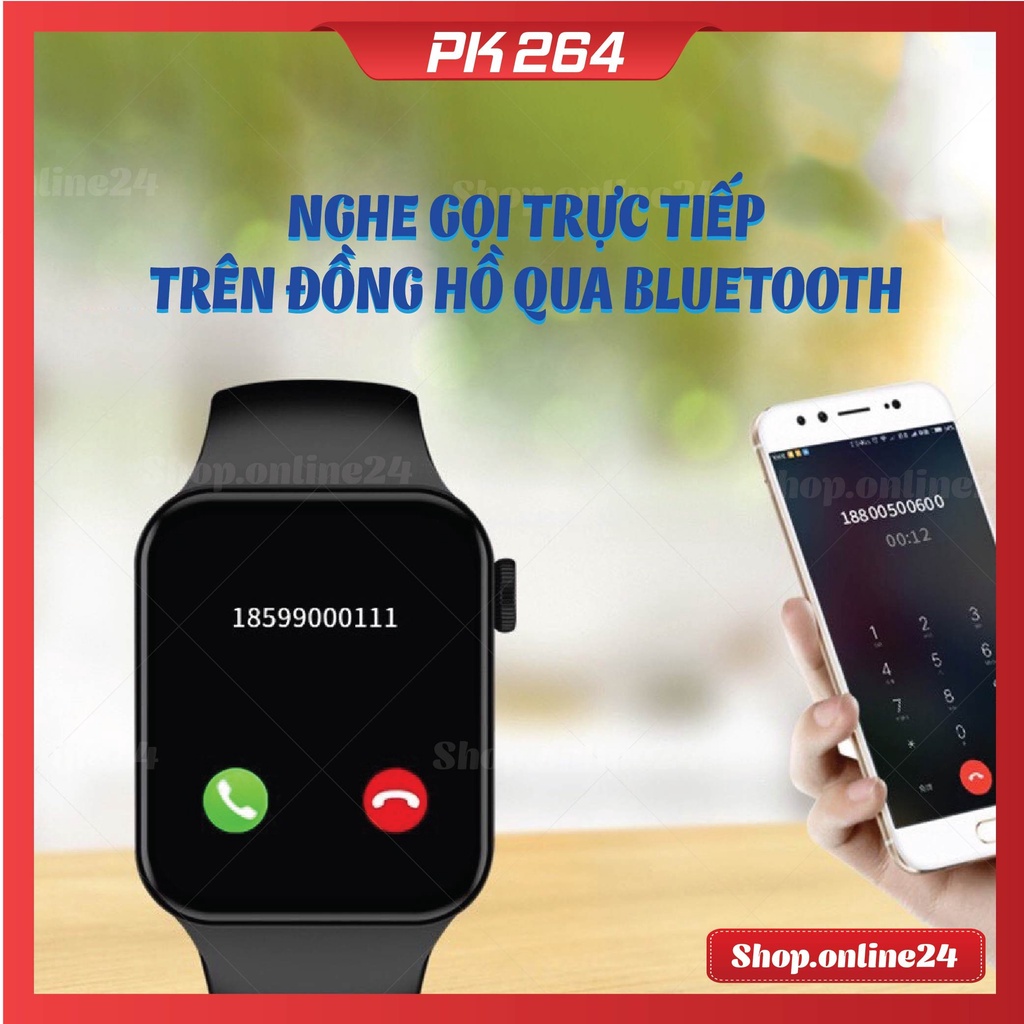 Đồng Hồ Thông Minh Seri 7 Nghe gọi bluetooth 44mm Smart Watch mới nhất 2021 dùng cho smart phone