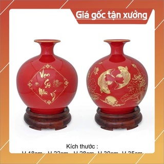🔥 Lọ hoa hút lộc - bình hút tài lộc gốm sứ bát tràng