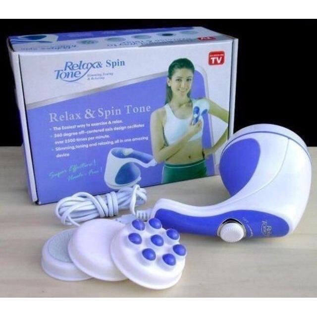 Máy Masage Cầm Tay Toàn Thân Relax &amp; Spin Tone 5 Đầu - Tăng tuần hoàn máu, giảm sự mệt mỏi