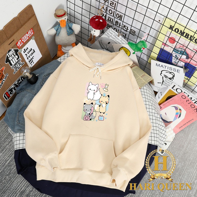 Áo hoodie bốn hồ ly HARI1120