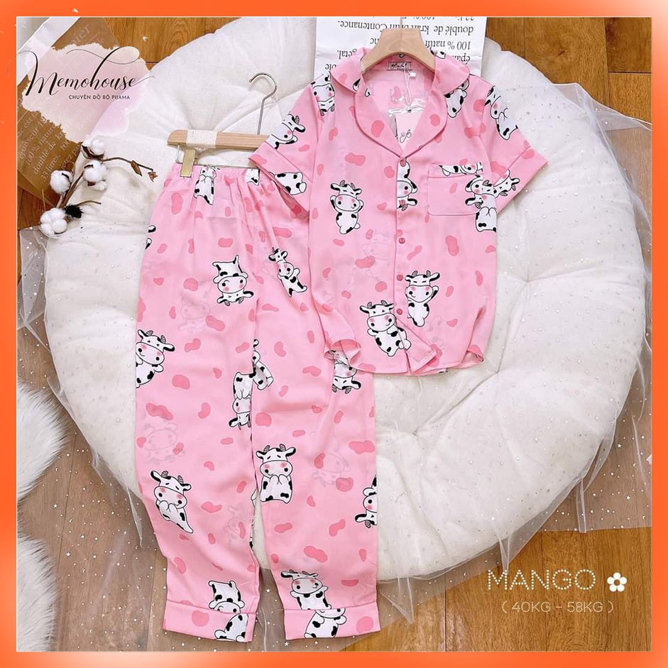 Đồ Mặc Nhà Pijama Lụa Mango TN Quần Dài Freesize - HÀNG CAO CẤP