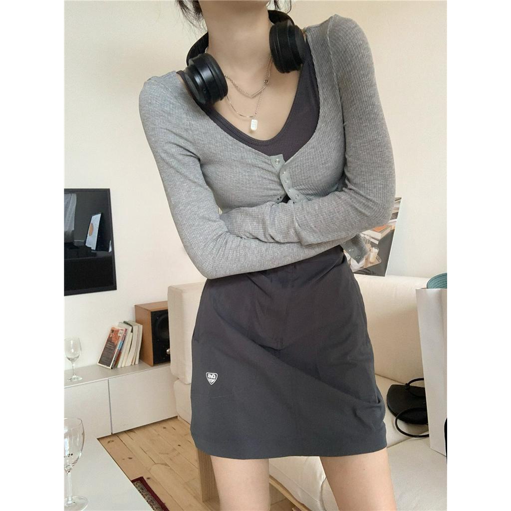Áo Khoác Cardigan Chống Nắng Cài Nút Dáng Ngắn Dài 54372